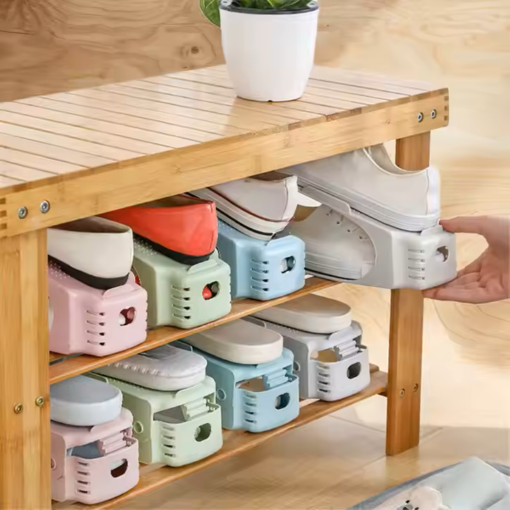 Boîte de Rangement Pliable en Plastique pour Chaussures